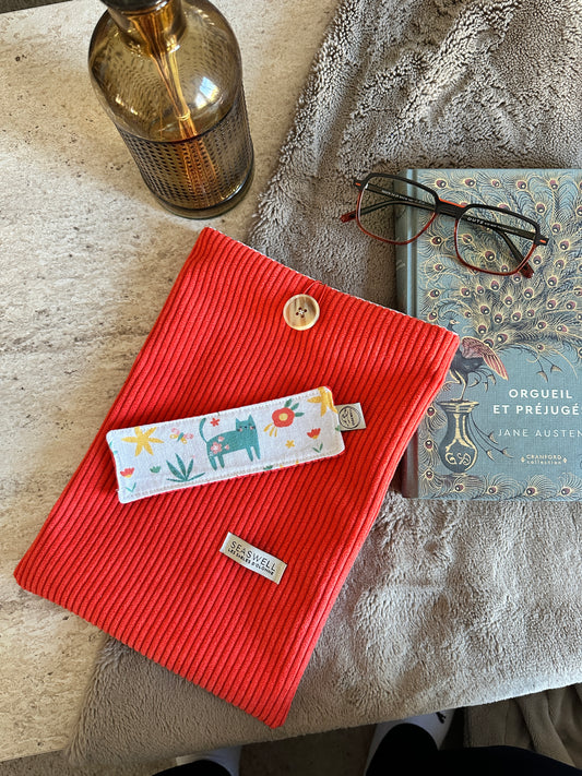 📘 Pochette à Livre - Orange Vitaminé🍊